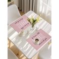 thumbnail image 5 of Pink Placemats Set of 6, She Leaves A Little SPARKLE Wherever She Goes Placemats for Dining Table, Place Mats for Kitchen Tabletop, Waterproof Wipeable Dining Table Mats Set, 5 of 9