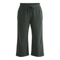 thumbnail image 4 of Terra & Sky Women’s Plus Size Cropped Knit Pants, 25" Inseam, Sizes 0X-4X, 4 of 5