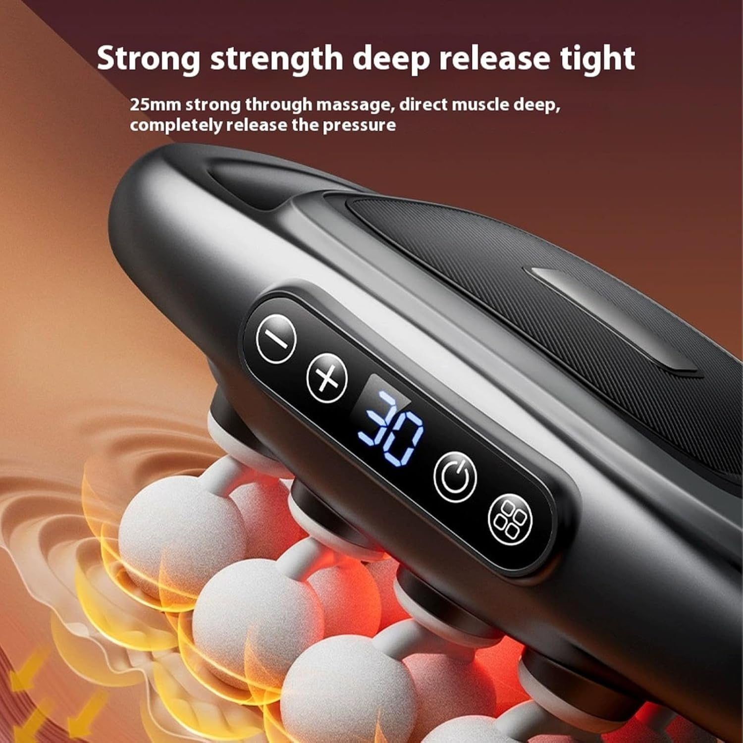 16-Head Massage Gun Set with 30 Levels & 3 Modes, Massage Gun Deep Tissue Neck Massager with 16 Heads, for Deep Tissue, Back, Shoulders, Legs, Pain Relief