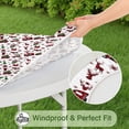 thumbnail image 5 of White Christmas Animal and Car Pattern Round Fitted Tablecloth with Elastic Edge,Dining Table Cover Waterproof,Outdoor Round Tablecloth for Camping,Dining,Indoor and Outdoor, 5 of 7