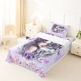 thumbnail image 5 of Manfei Romantic Floral Lady Twin Sheets,Gray Wolf Bedding,3 Pieces,1 Fitted Sheet and 1 Pillowcase, 5 of 6