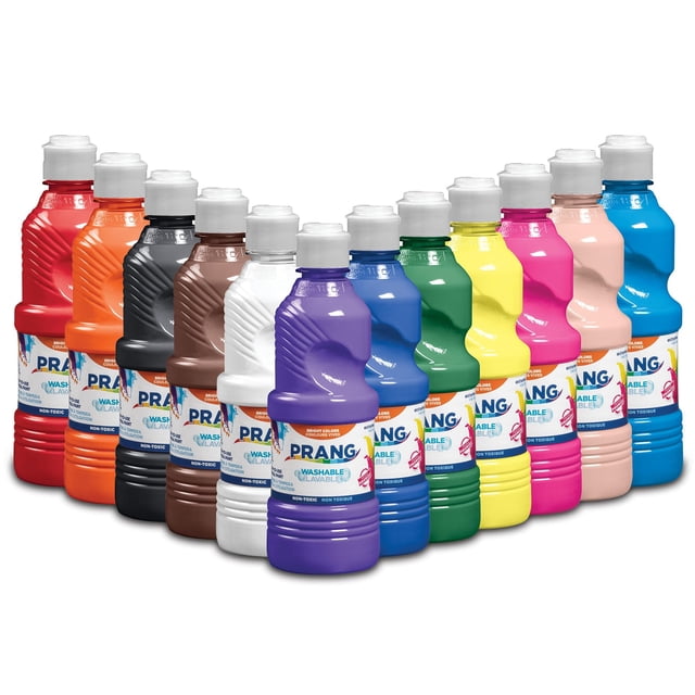 Set de pintura Prang, lavable al temple, 473 ml, 12 colores, más de 4 años