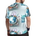 thumbnail image 2 of Wukai Let's go Travel Print Men's Short-Sleeved Mesh T-Shirt,Quick-Dry Short Sleeve Workout T-Shirt-Medium, 2 of 8