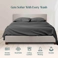 thumbnail image 2 of Pure 800 Thread Count PIMA Cotton- Sateen Weave 4-Piece King(76"X80") Dark Gray Single Ply Yarns, Sateen Weave, Fits Mattress 16"inch Deep Pocket, 2 of 3