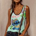 thumbnail image 3 of ¡Venta caliente! Top corto de verano de Disney Stitch para mujer, sin mangas, ajustado, ajustado, ajustado, ajustado, camiseta con tirantes, camiseta sin mangas, 3 of 5
