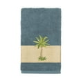 thumbnail image 2 of Authentic Hotel and Spa  Turkish Cotton Palm Tree Embroidered Teal Hand Towel, 2 of 3
