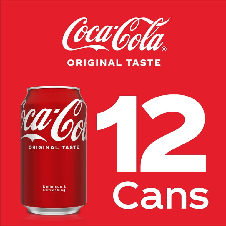 Coca-Cola Classic Soda Pop, 12 fl oz Cans, 12 Pack (Pack of