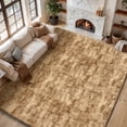 thumbnail image 6 of Pentantan 5ft x 8ft Shag Area Rug, Soft Fluffy Rugs for Living Room Bedroom, Modern Tie-dye Home Carpet, Camel, 6 of 7