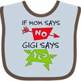 thumbnail image 3 of Inktastic If Mom Says No, Gigi Says Yes Boys or Girls Baby Bib, 3 of 4