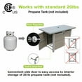 thumbnail image 5 of Evita 43'' 50,000 BTU Retangular Outdoor Gas Propan Fire Pit Table in Brown Wicker with Removable Lid and Waterproof Cover, 5 of 12