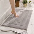 thumbnail image 2 of CJC Bathroom Rug - Ultra Soft Non Slip Bath Rug - Absorbent Bath Mat (Gray, 16" x 24"), 2 of 8