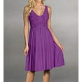 thumbnail image 1 of Women's Shadowline 37737 Silhouette 40 Inch Gown (Purple 2X), 1 of 4