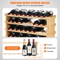 thumbnail image 3 of Botellero VEVOR para 36 botellas, apilable, madera de bambú, 4 niveles, 3 of 9