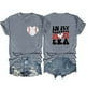 thumbnail image 1 of Camisetas de Manga Corta para las Mujeres Carta Impresa Doble Cara Suelta Tee, Casual Vintage Verano Top Mujeres, 1 of 3