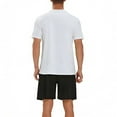 thumbnail image 4 of Mens Athletic Shorts and Tshirt Set Workout Outfit Quick Dry Sportswear Running Gym Training Activewear, 4 of 6