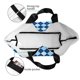 thumbnail image 4 of Balery Blue Squares Bolsa Tote Estilo Estético con Cremalleras, Bolsa de Hombro, Bolsa de Compras Grande y Plegable, 4 of 8