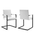 thumbnail image 2 of Modway Savoy Performance Velvet Dining Chairs - Set of 2 in White, 2 of 9