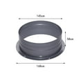 thumbnail image 7 of Aymzbd Air Vent Duct Connector Flange Easy Installation Round Pipe Metal Garage Heating 150mm, 7 of 7