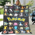 thumbnail image 2 of Cartoon Pokemon Pikachu Flannel Blanket Children Adult Gift Bedding Bedspread Sofa Spring and Autumn Warm Blanket Home Decor, 2 of 5