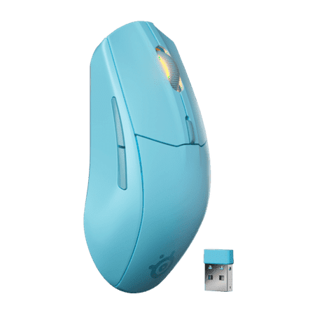 SteelSeries Rival 3 Wireless Gen 2 Gaming Mouse — 2.4GHz and Bluetooth — 18000 DPI TrueMove Air Optical Sensor — 60 Million Click Durability — Light-Weight — 100% PTFE Feet — Aqua
