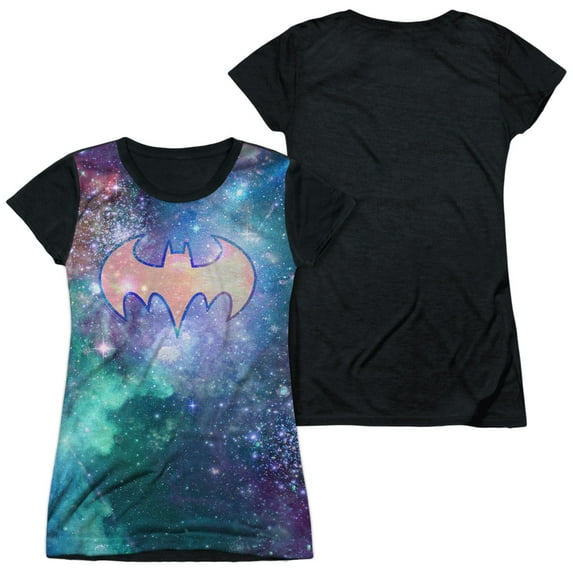 Dc - Shielded Galaxy - Juniors Teen Girls Black Back Sleeve Shirt - XX-Large