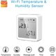 thumbnail image 2 of Termómetro higrómetro inteligente con WiFi + sensor de temperatura y humedad Bluetooth con luz de fondo para interiores y exteriores, control mediante aplicación Tuya (negro), 2 of 5