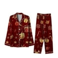 thumbnail image 3 of Family Christmas Pajamas Matching Sets Silk Casual Matching Set for Family, 3 of 10