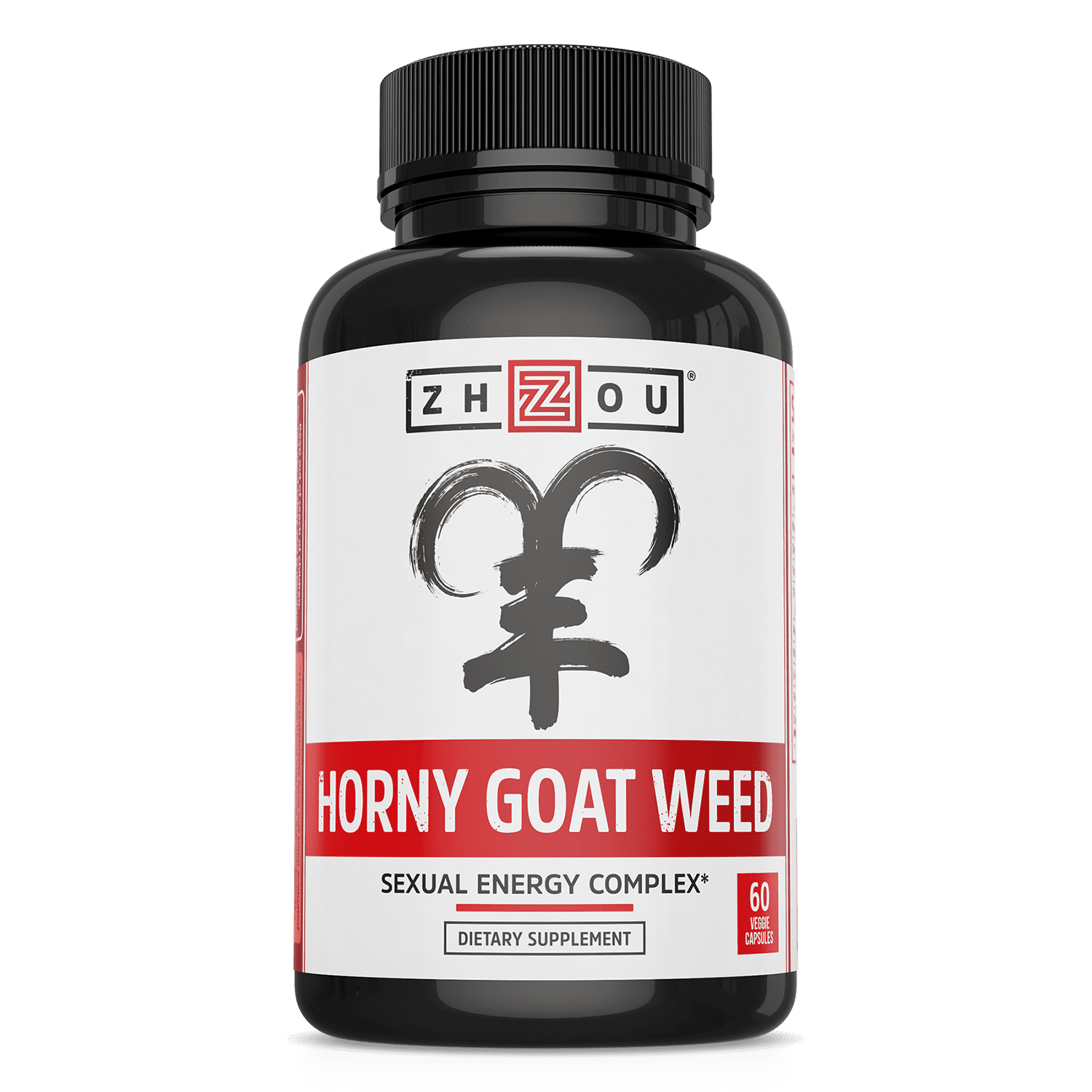 Horny Goat Weed with Maca and Tribulus Capsules, 60 Ct, by Zhou Nutrition