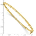 thumbnail image 2 of 14k Gold Polished Fancy Hinged Bangle 3.5mm Wide Cuff Bracelet for Women - 3.8 Grams, 2 of 2
