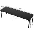 thumbnail image 4 of Homieasy 78.7" 2 Person Desk with Power Outlet and USB Ports, Long Double Table Home Office Computer Desk, Modern Study Writing Desk Workstation, Sturdy Metal Frame, for Home & Office, Black, 4 of 7