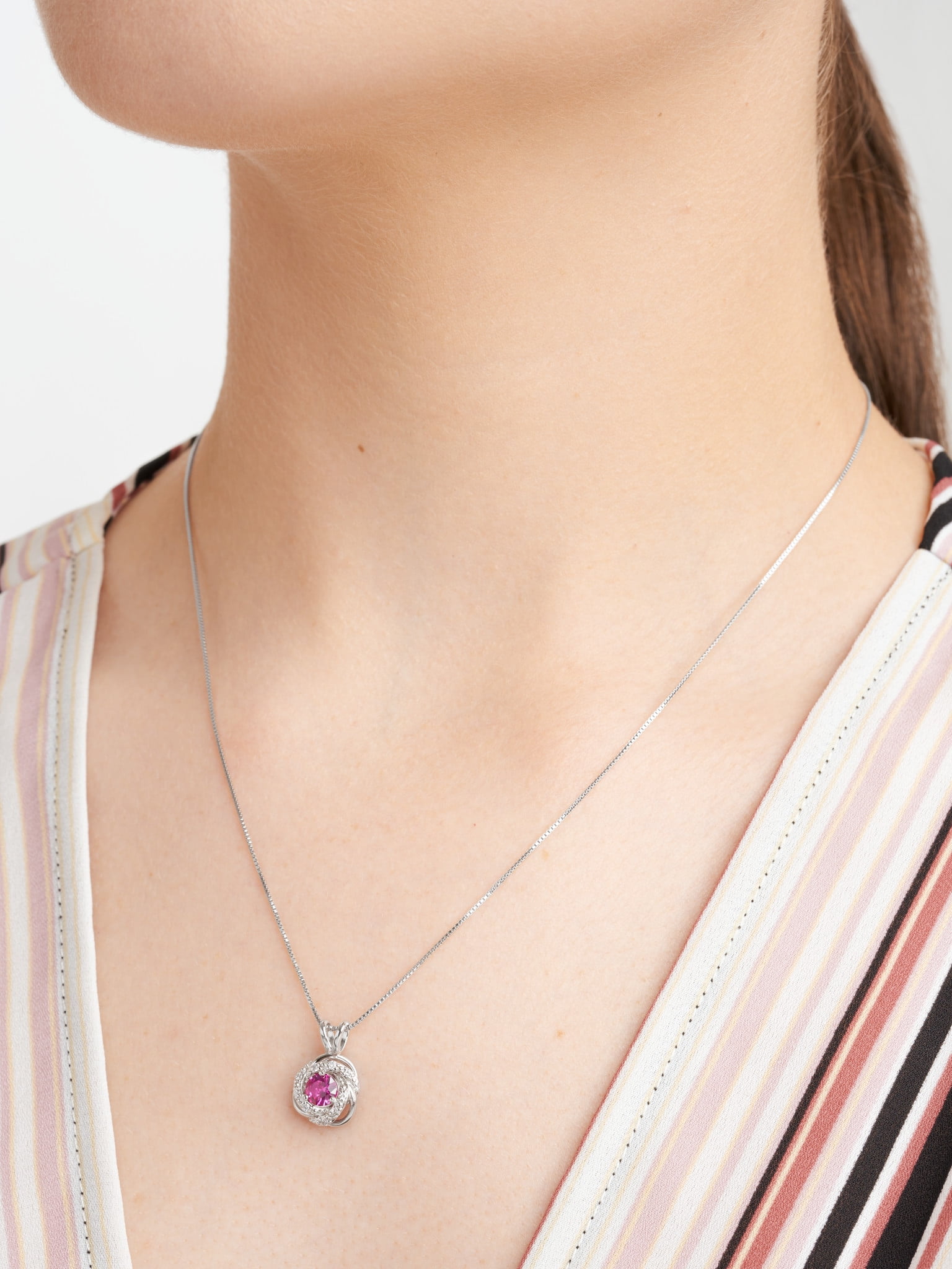 June (Alexandrite) Birthstone Necklace Created with Zircondia® Crystals by  Philip Jones Jewellery