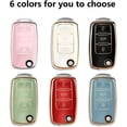 thumbnail image 7 of Key Fob Cover Compatible with Volkswagen Beetle GTI Jetta Passat Tiguan Keychain Case Holder Protector,Black, 7 of 7