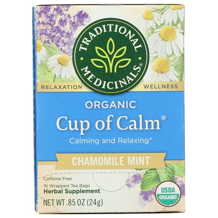 Pack of 6, Traditional Medicinals Cup of Calm Tea, 16 bg - 0.85 oz