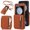 Brown, variant on Decase for Samsung Galaxy Z Flip 5 Zipper Wallet Case with 3 Card Slots and RFID Blocking, Hinge Protection, Multi-Function Kickstand Adjustable Crossbody Strap for Unisex,Darkpurple