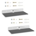 thumbnail image 2 of 2X Wall Shelf Speaker Stand, Acrylic Wall Mount Display Shelf for Bluetooth Speaker, Webcam, Cell Phones, Toy-, 2 of 5