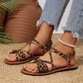 thumbnail image 6 of Sandals for Women Flat Dressy Cute Ankle Strap Open Toe Cross Bowknot Slingback Flats Summer Casual Comfortable Beach Vacation Slides Shoes 41, 6 of 7