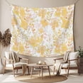 thumbnail image 2 of Yellow Flowers Tapestry for Bedroom Wall Hanging Tapestry, Watercolor Summer Botanical Floral Ceiling Backdrop Tapestries Poster Blanket Wall Decor for Teens Room Living Room Dorm 59" x 79", 2 of 8