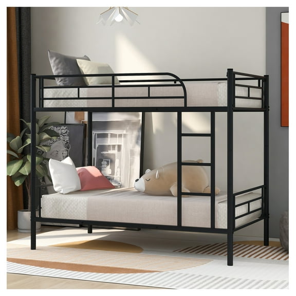 Twin Over Twin Metal Bunk Bed (Black) ( old sku: MF189201BAA )