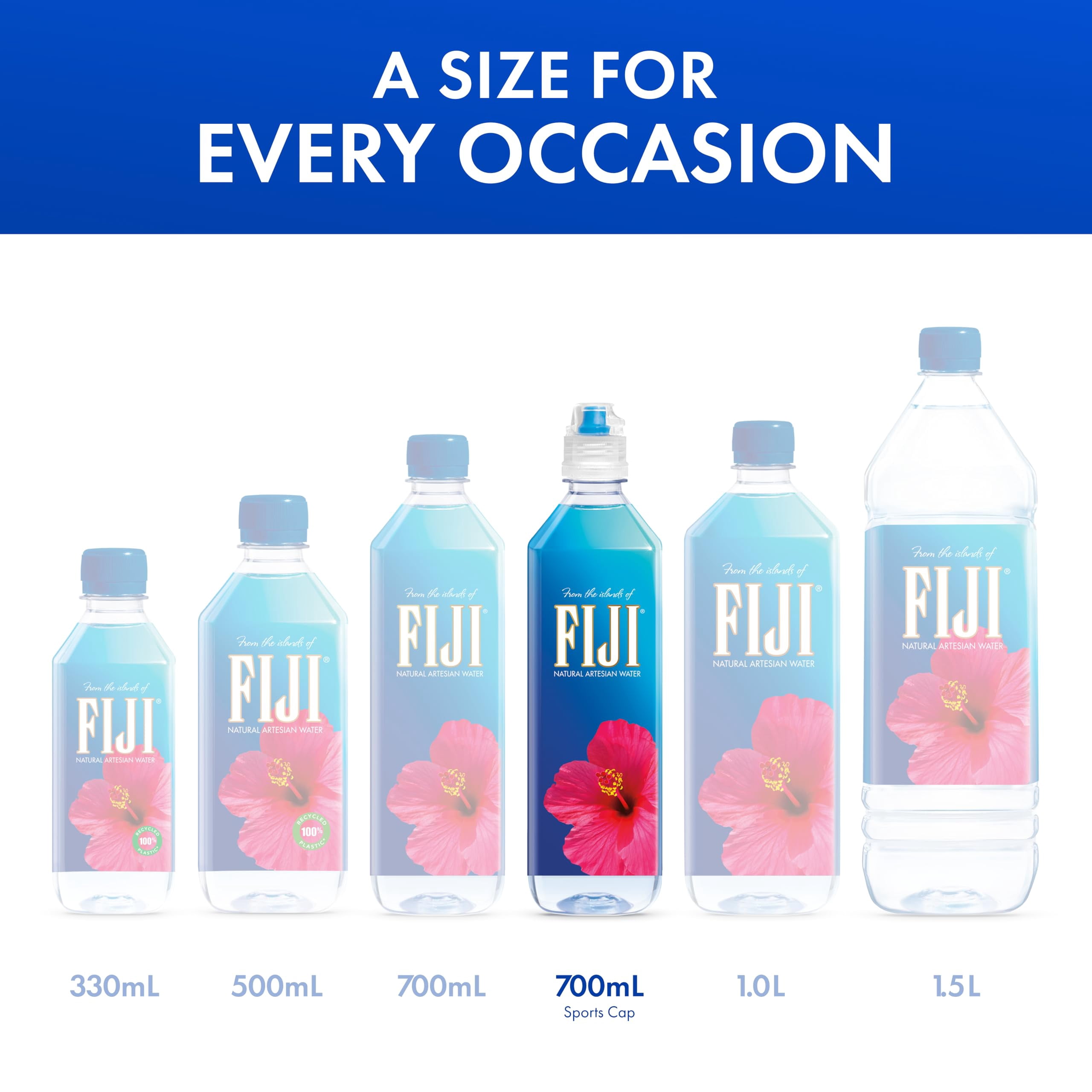 Natural Artesian Bottled Water 700 mL / 23.7 Fl Ounce (Pack of 12) - Sports Cap