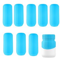 Set of 8 Traveling Essentials Bottle Covers,3.15x1.4In Blue Silicone Elastic Sleeves for Leak Proofing,Cruise Ship Essentials for Preventing Leaks of Lotion,Shampoo