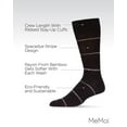 thumbnail image 3 of MeMoi Men's Spacedye Stripe Bamboo Dress Crew Socks - Mens - Male, 10-13, Black, 3 of 7