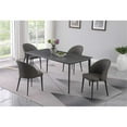 thumbnail image 2 of Milan Marbleized Matte Gray Ceramic Top Table with Steel Four-legged Base, 2 of 4