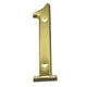 thumbnail image 1 of Números de puerta de metal dorado antiguo 1, 2, 3, 4, 5, 6, 7, 8, 9, 0 Numeral NUEVO Numero 1, 1 of 6