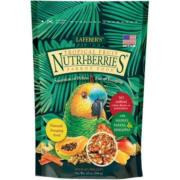Lafeber Tropical Fruit Nutri-Berries Parrot Food [Bird, Food] 10 oz