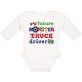 thumbnail image 3 of Inktastic Monster Truck Future Driver Boys Long Sleeve Baby Bodysuit, 3 of 5