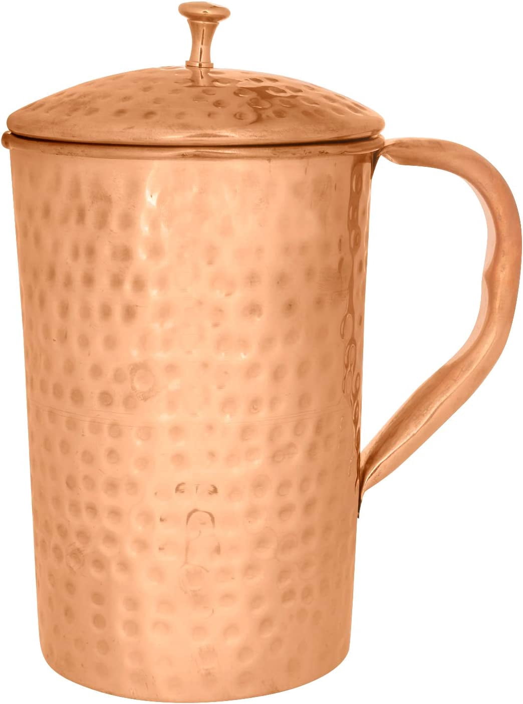 Zap Impex Pure Copper Hammered Jug With Lid For The Benefits Copper Water Pitcher Fluid Ounce 54 Oz