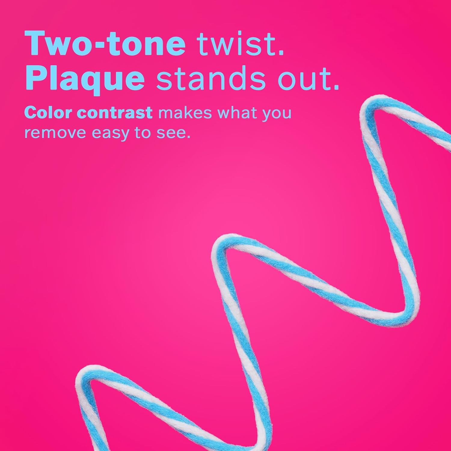 Twist Woven Dental , Two-Tone Color Fibers for Visible Plaque Tracking, Shred-Resistant Bred Texture, Smooth Ribbon-Like , Gentle on s, Mint + Xylitol, 3-Pack (33 yd Each)