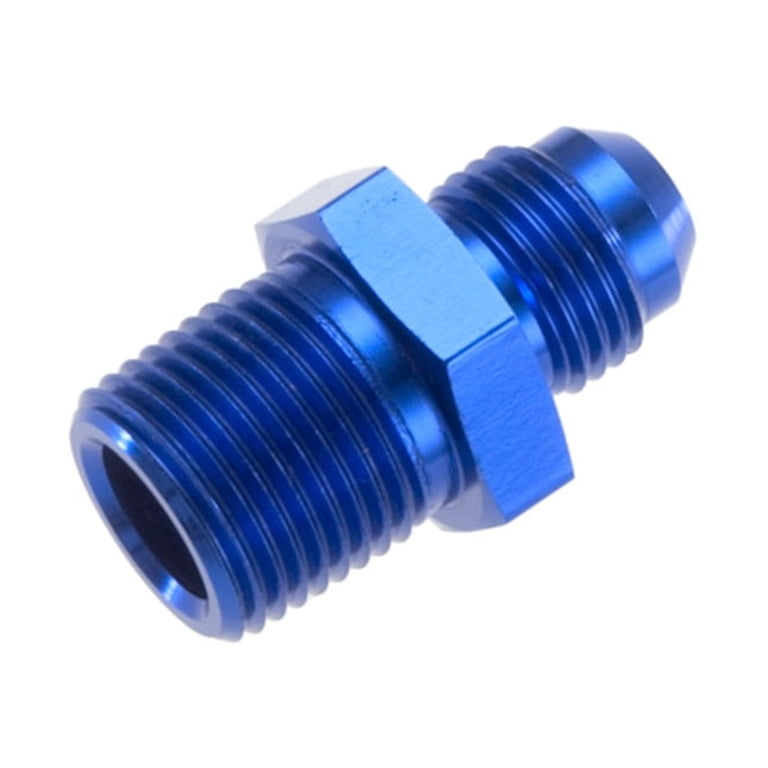 3AN AN-3 3/8" Male Straight Bulkhead Flare Fitting - Red Anodized Aluminum (Speed Daddy)
