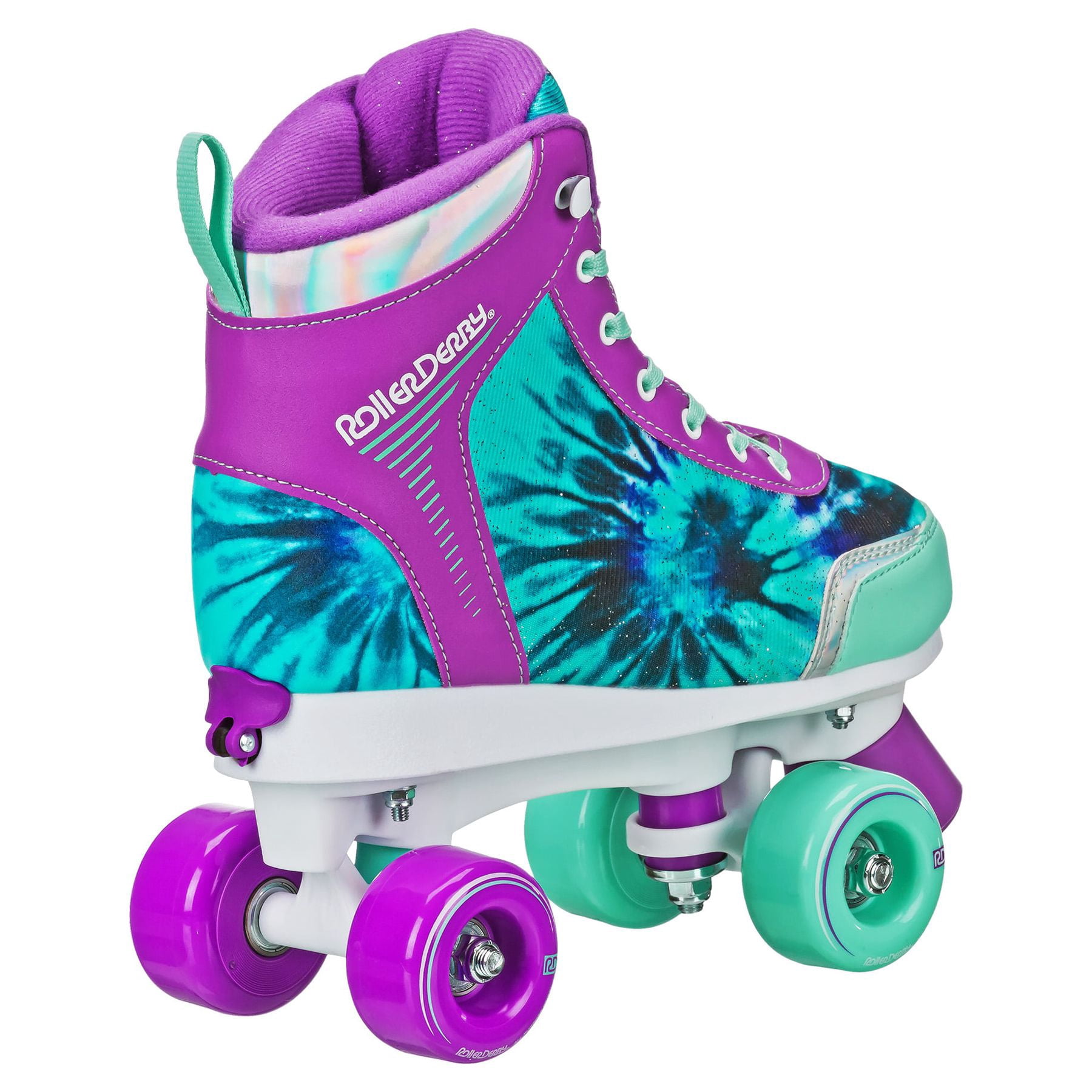Roller Derby Girl's Adjustable Quad Star Roller Skate, Tie Dye Size Medium (3-6)