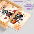 thumbnail image 4 of Hello Fall Great Dane Scarf Welcome Autumn with Leaves Pumpkins Acrylic Plaque with Wood Photo Frame Box Danes Dog Lover Gifts Light Box - 00011, 4 of 5